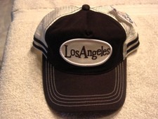 LOS ANGELES BASEBALL CAP HAT MESH BACK BLACK