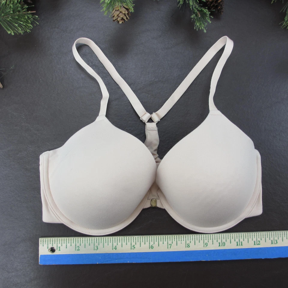 Sujetador Gilligan & O'Malley 34D Beige Acolchado Con Aros Cierre Ajustable Frontal Foto 2 de 4