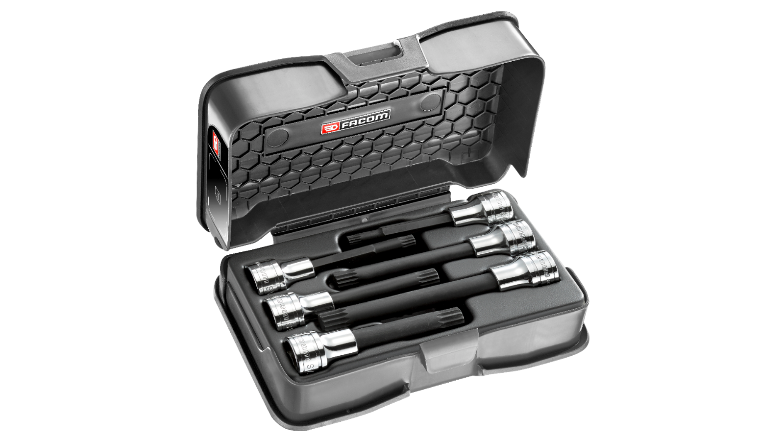 Facom SV.LJ6B 1/2"" Drive Spline (XZN) Bit Socket Set - Long & Extra Long