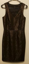 Women's Banana Republic Size 4 Black Sparkle Sleeveless Evening Party Dress