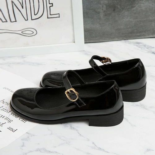 Womens Sweet Mary Jane Patent leather Dress Shoes Fashion Ankle Strap Shoes Size - Picture 5 of 29