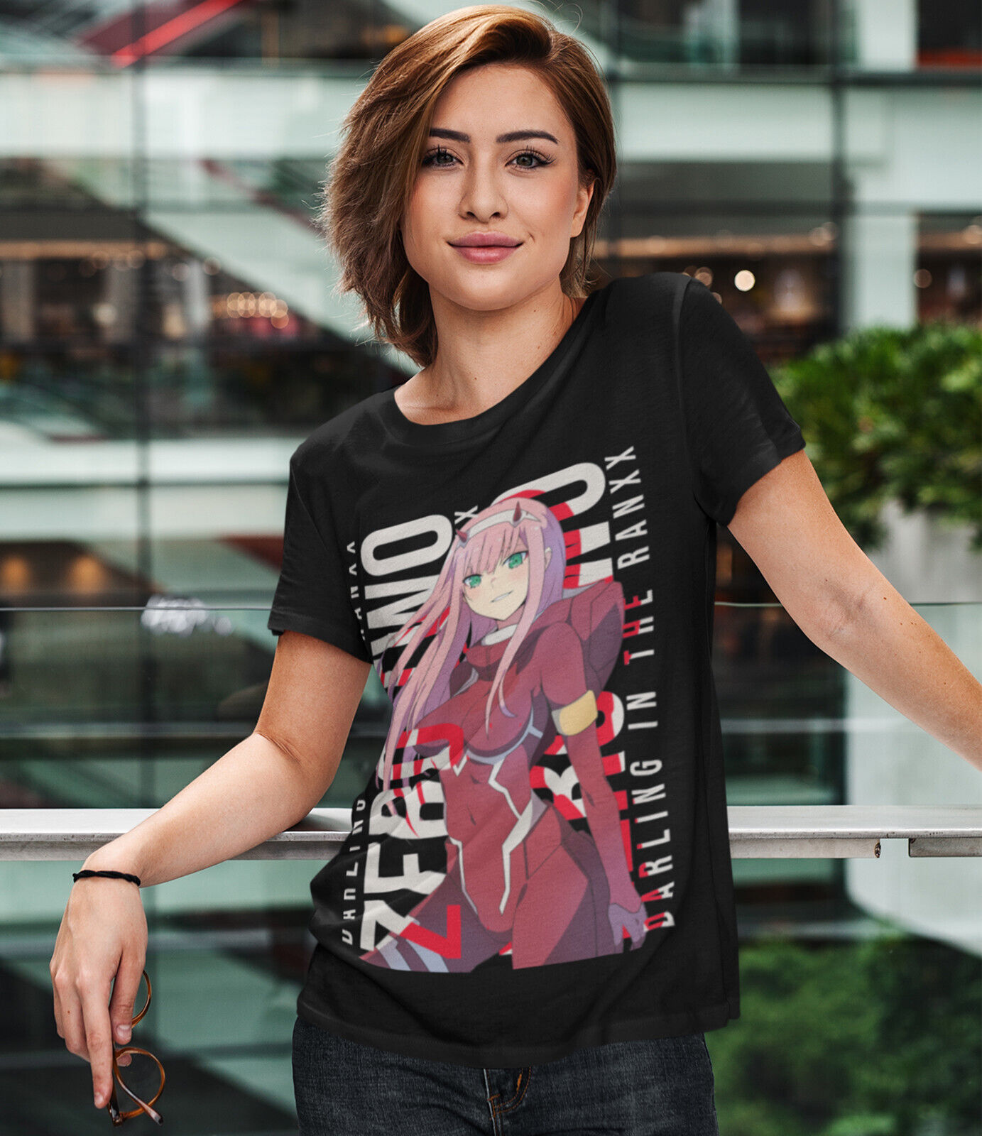 Anime T-Shirts Darling In The Franxx Zero Two Print Men Women