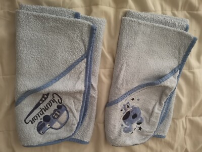 2x Baumwolle Baby Kapuzen Handtuch Luxus Babyparty