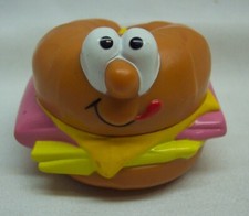 VINTAGE BURGER KING Happy Meal Croissant Sandwich Lickety Split Racer Toy Figure
