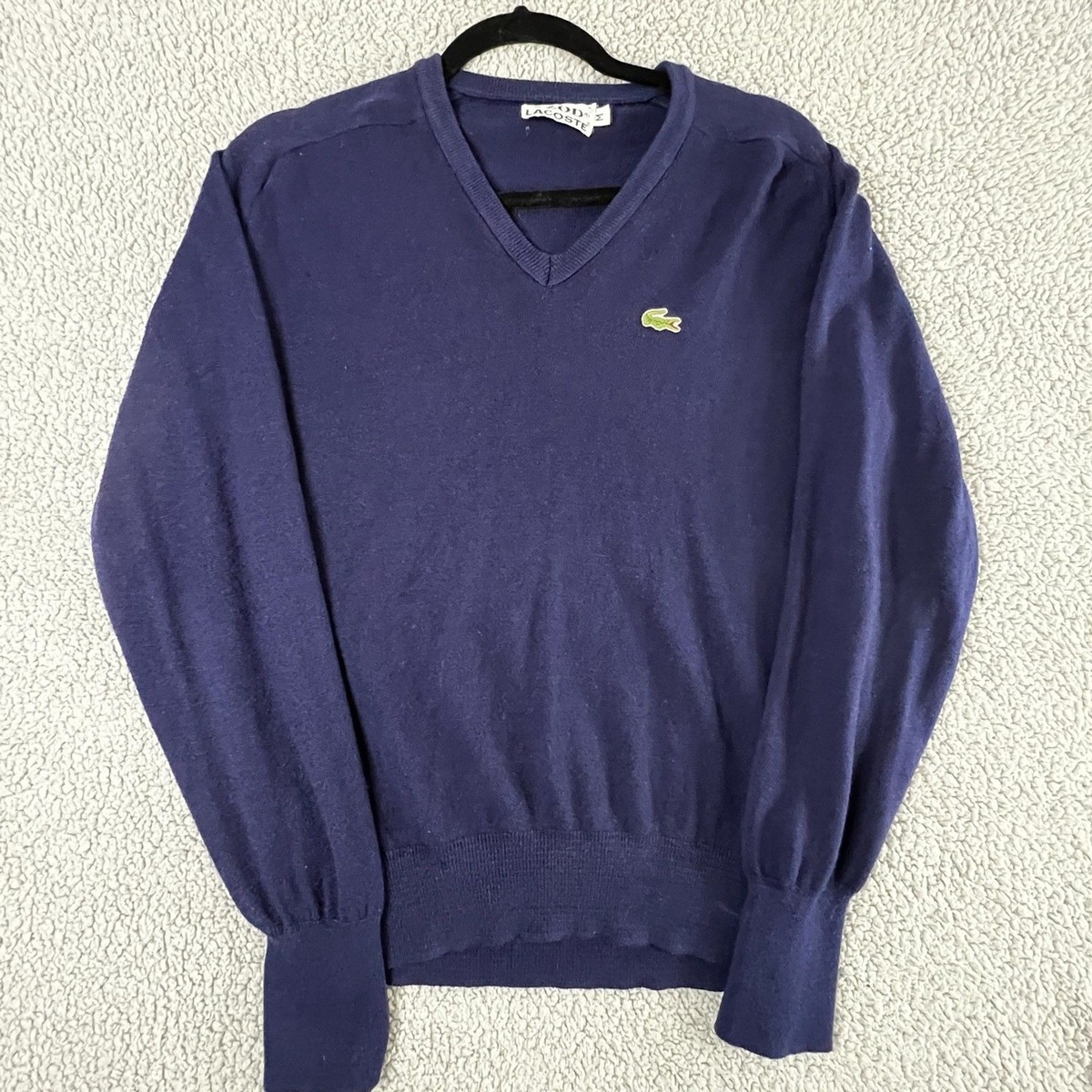 Lacoste ネイビー カーディガン ZOD レディース] 1960s ヴィンテージ USA製 アイゾッドラコステ