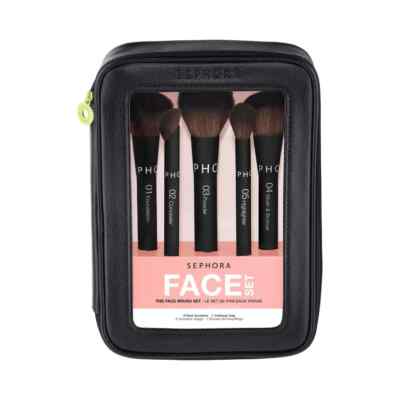 Sephora Collection The Face Brush Set For Full Face New (5 pcs)