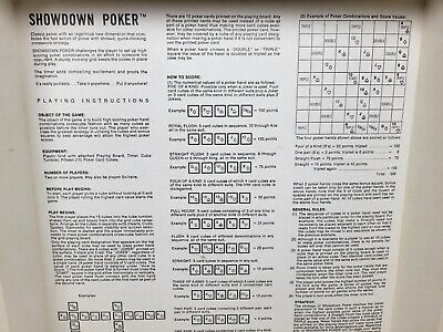 Vintage - Showdown Poker 1971 Dice Board Game - E.S. Lowe Company Inc.