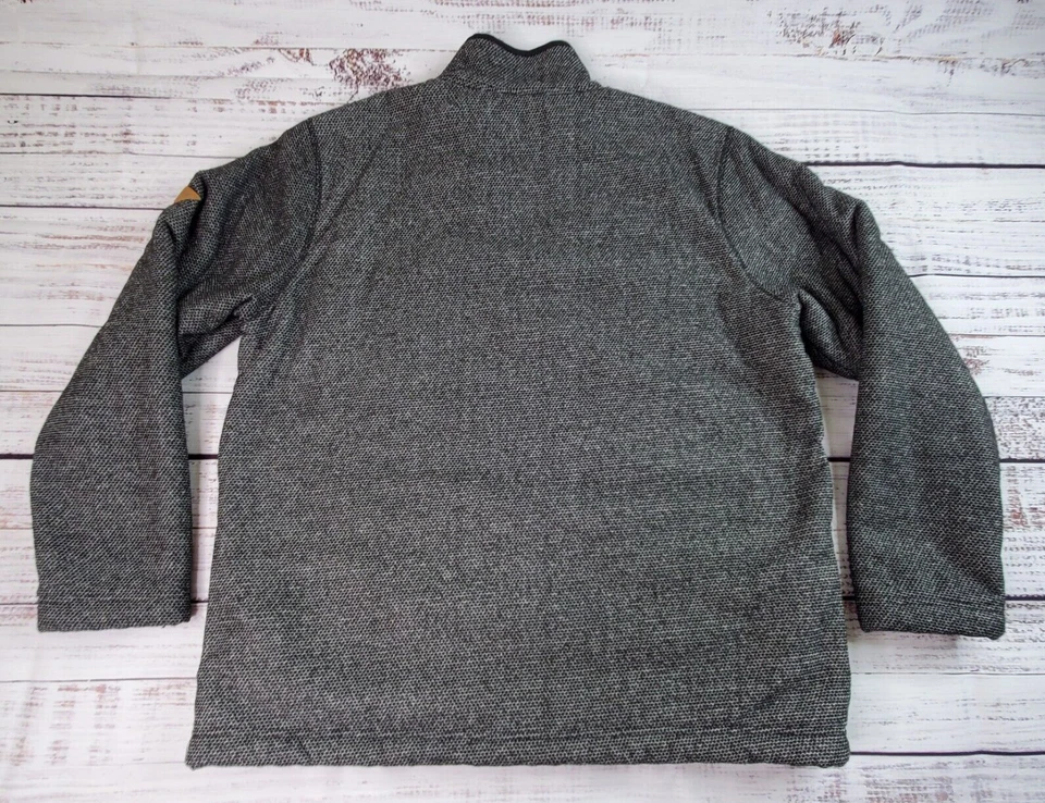 Orvis Brighton Pullover Mens XL Black Sherpa Lined Sweater 1/4 Zip Gorp Farm - Image 2 of 4