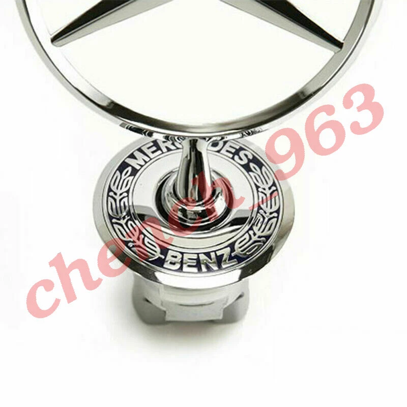 LOGOTIPO/EMBLEMA/ORNAMENTO CAPÓ ESTRELLA MONTADO PARA MERCEDES-BENZ CROMO/NEGRO/1994-2007 Foto 2 de 4