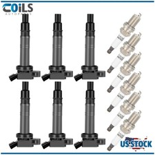 6 Ignition Coils & Spark Plugs Kit Fit For Lexus LC500 GS IS RC F 5.0L V8
