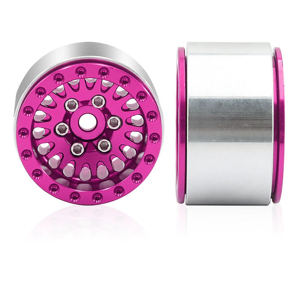 Aluminum 1.0" Beadlock Wheel Rim &Tires For 1/18 TRX4M 1/24 SCX24 AX24 RC Car - Image 4 of 4