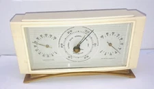 Vintage Airguide Barometer Temp Mid Century Art Deco Desktop Weather Station