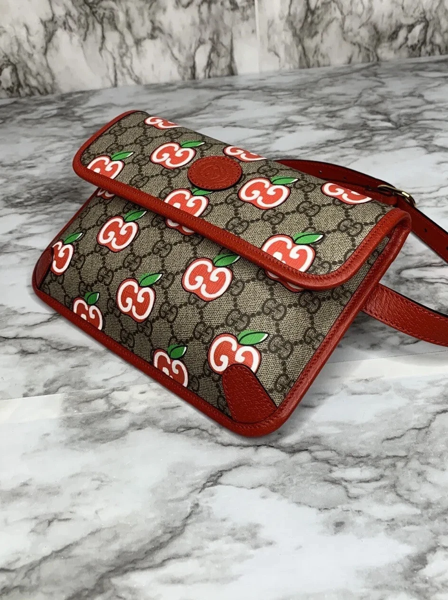 Gucci GG Supreme Apple Belt Bag Authentic Size 80 New eBay