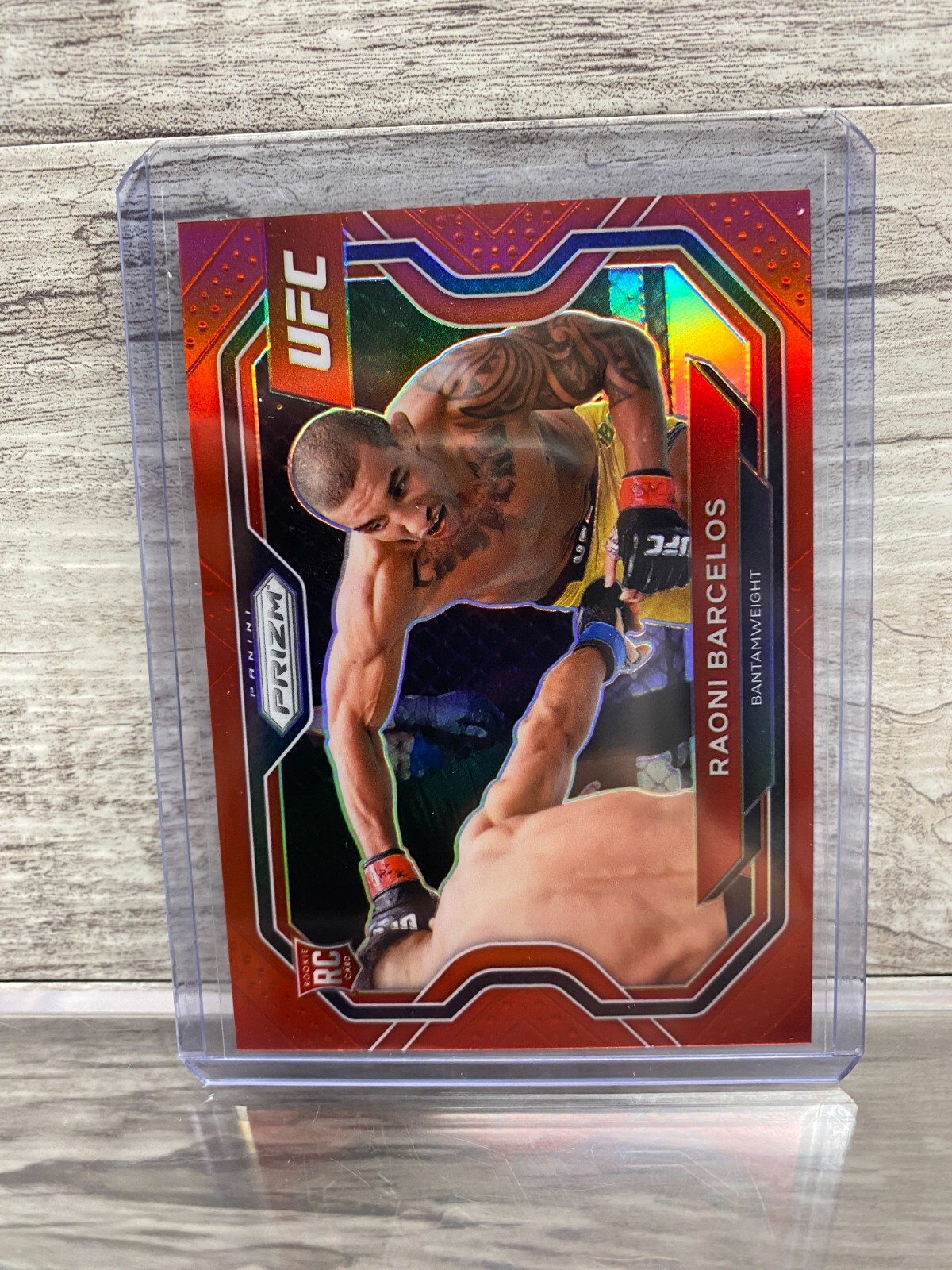 2021 Panini Prizm UFC Prizms Red #175 Raoni Barcelos /275