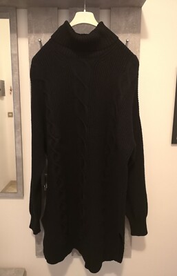 Maglia Collo Maglione Collo Alto Piazza Italia Maglione Nero Lungo