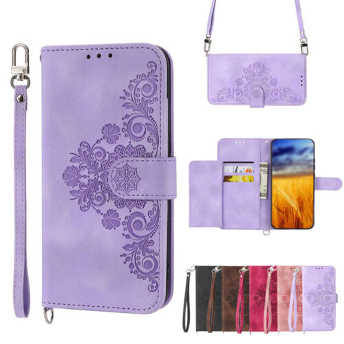 PU Leather Case For iPhone 15 14 13 12 11 Pro Max XS XR Flip Wallet Phone Cover - Picture 3 of 39