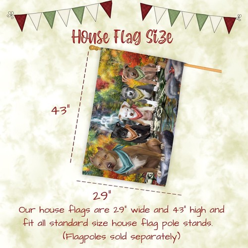 Pitbull Hundehaus Flagge Urlaub doppelseitig 28""x40"" viele Designs neu mit Etikett NEU - Bild 6 von 106