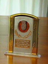 Horseshoes 7" Acrylic Award Trophy FREE custom engraving