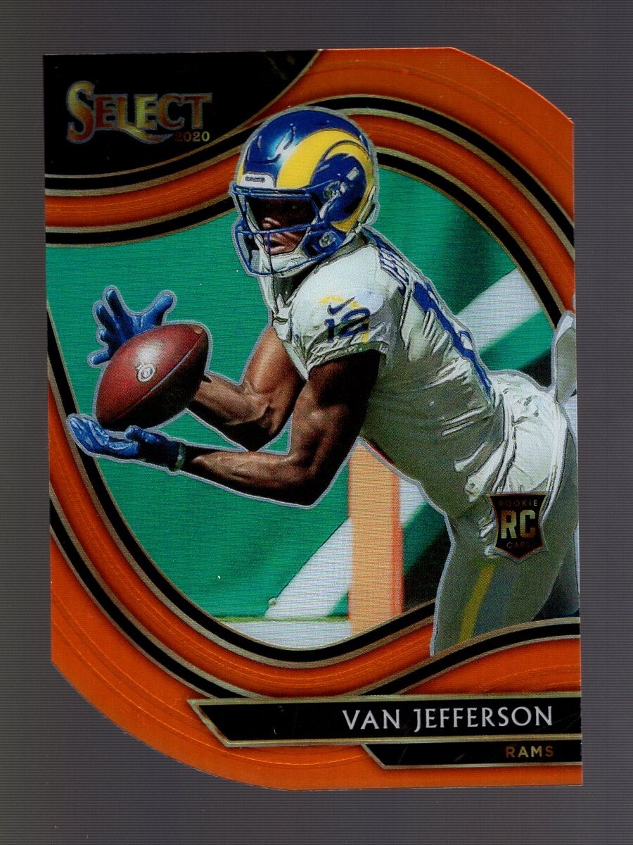 2020 SELECT FIELD LEVEL ORANGE PRIZM DIE CUT #371 VAN JEFFERSON RC RAMS