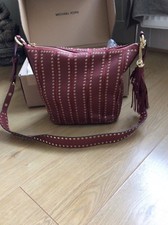 Michael Kors wine colour dark red  Brooklyn cross the body bag handbag