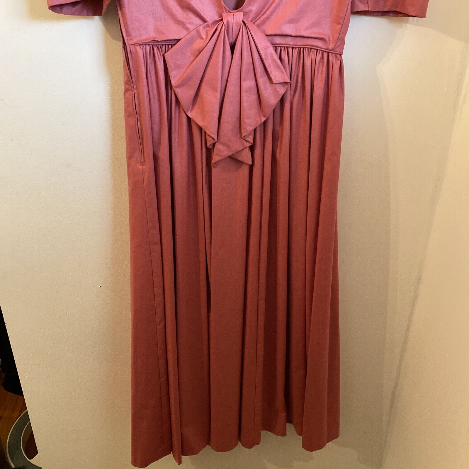 Vintage Laura Ashley Dress Pink Pleated Victorian… - image 4