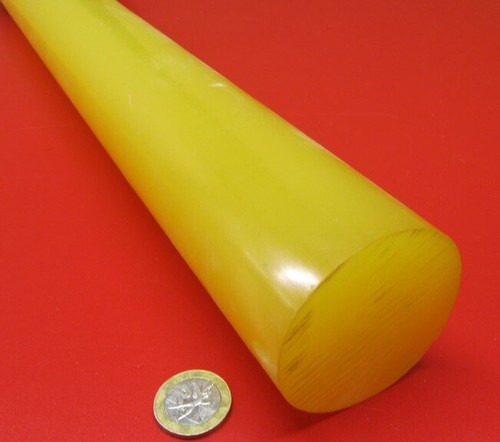 Polyurethane Round Rod 2.50" Diameter x 12" Length, Natural, 95A - Picture 3 of 6
