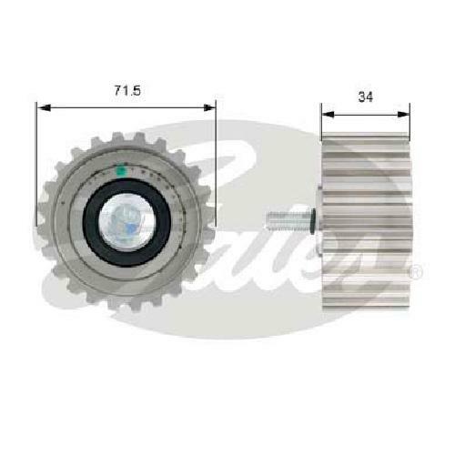 Original Gates Deflection/Guide Roller Timing Belt T42183 for Fiat Iveco
