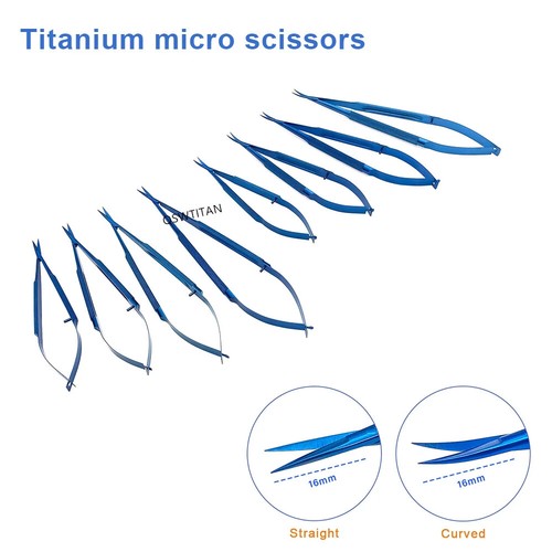 Ophthalmic Micro Surgery Scissors Titanium/stainless Steel Cornea Scissors 1pc - Picture 9 of 36