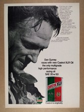 1968 Castrol XLR Racing Oil Dan Gurney photo vintage print Ad