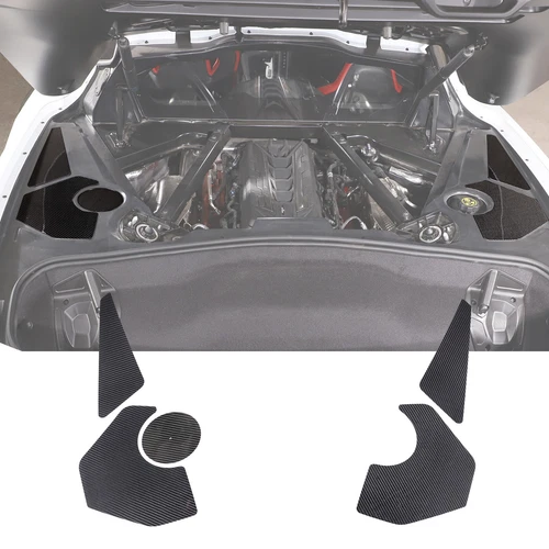 Juego de cubiertas interiores de bahía de motor de fibra de carbono seca real para Corvette C8 2020-2024 - Imagen 20 de 27