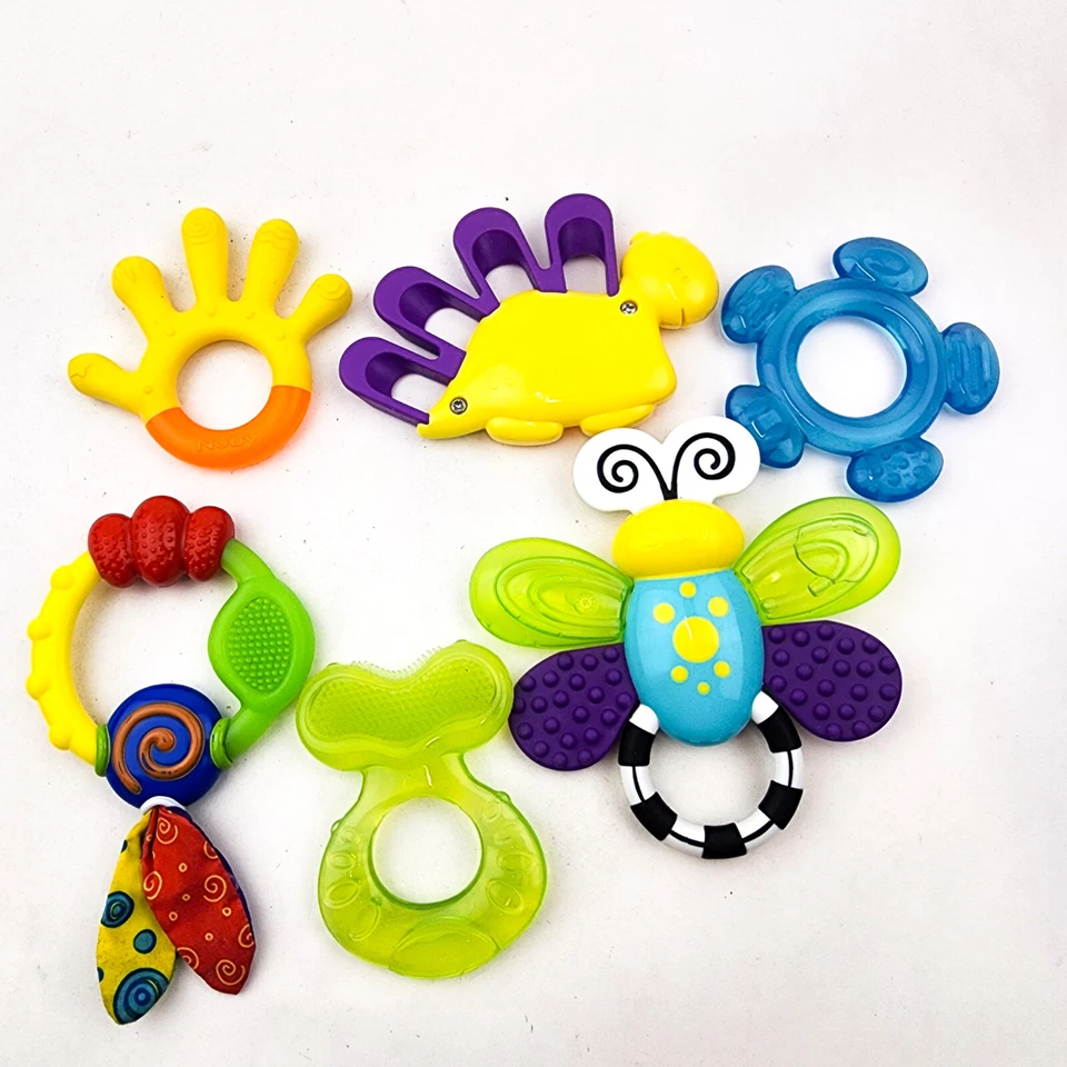 Baby Teether theething Lot of 6 Toys Mixed Brands - Image 2 of 4