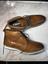 Rollda Men Chukka Ankle Boot Lace-Up No-Slip Oxford Dress Shoes Size 7.5