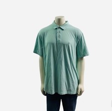 Izod Men  s Size XXL Short Sleeve Striped Light Blue Polo Shirt