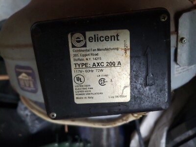 Elicient AXC-200A 8 inch Inline Centrifical Fan