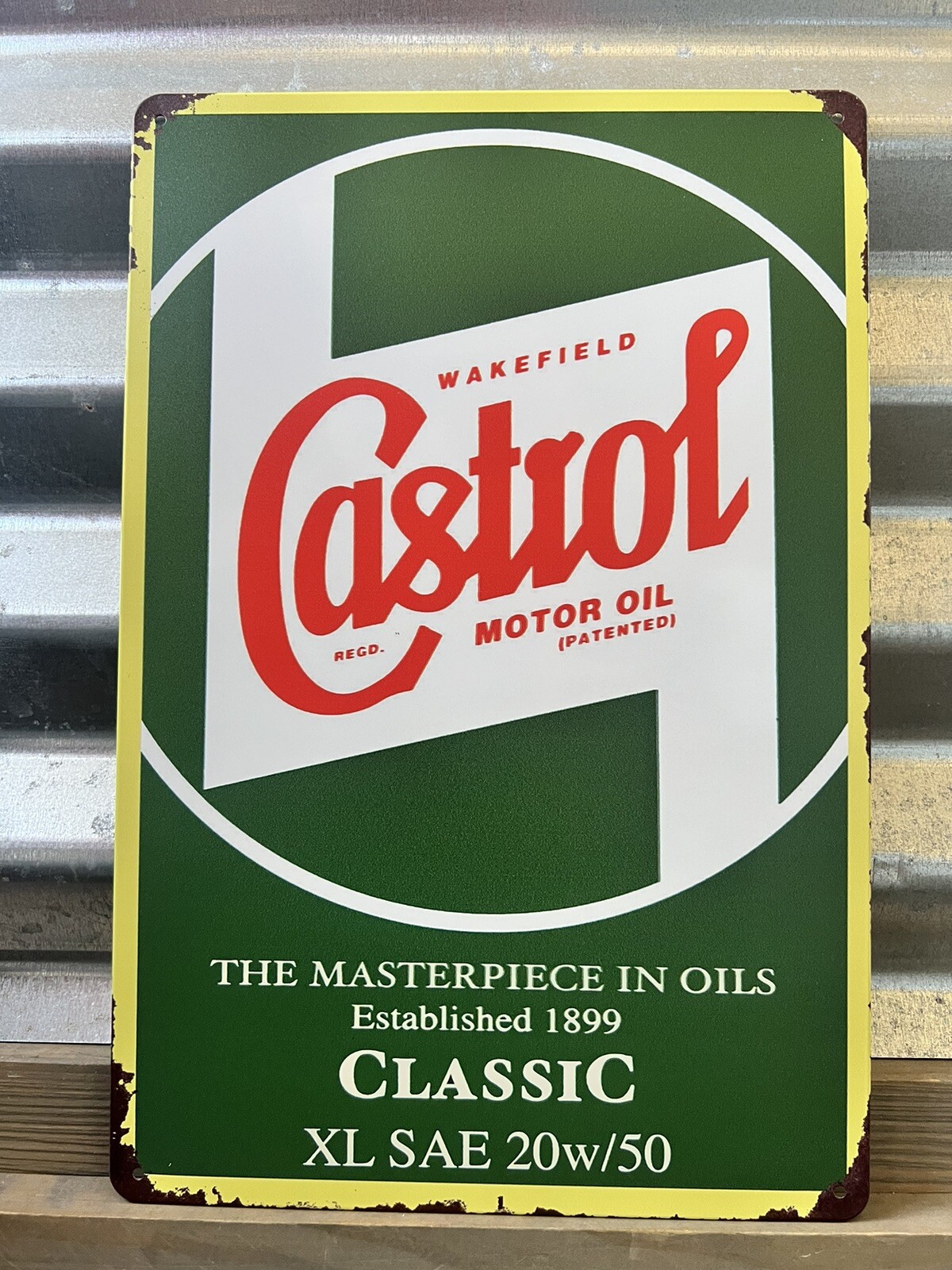 Wakefield Castrol Motor Oil Tin Metal Sign Classic 20W50 8”x12 ...