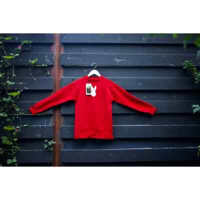 Maison Margiela Red Knit Rabbit Emblem Logo Sweater [New} | eBay