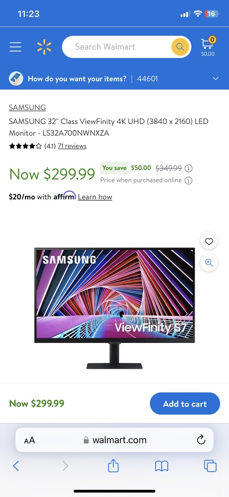 Samsung S32A700NWN 32" UHD IPS LED Monitor Black eBay