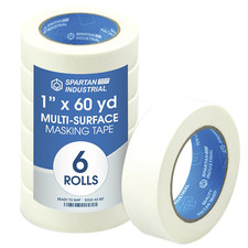 - 1" X 60 Yd Masking Tape for Labeling, Packing, Art Projects, and More - 6 Craf