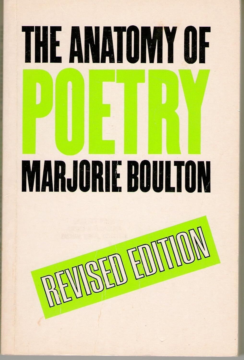 Anatomy of Poetry - Marjorie Boulton (Paperback, 1982)