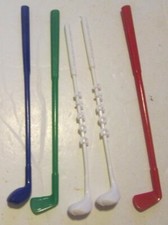 Vintage lot of 5 GOLF CLUB Swizzle stir Stick 2 DORAL Country Club FL Florida