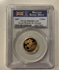 2007 Great Britain  1/2 Sovereign Gold Royal Mint