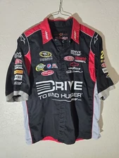 JH Design Jeff Gordon Nascar 4X CHAMP sz L Dupont Snap Button DRIVE END HUNGER 