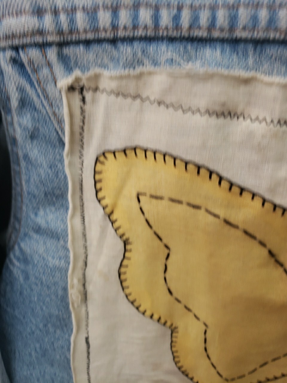 Custom Made Medium Levi Jean Jacket - Butterfly F… - image 7