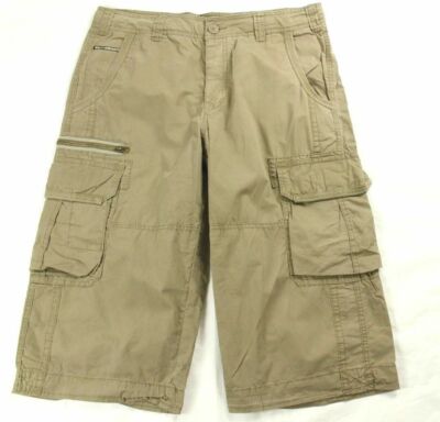 LTB Men's Beige Cargo Shorts Cotton Button Fly Retail $85