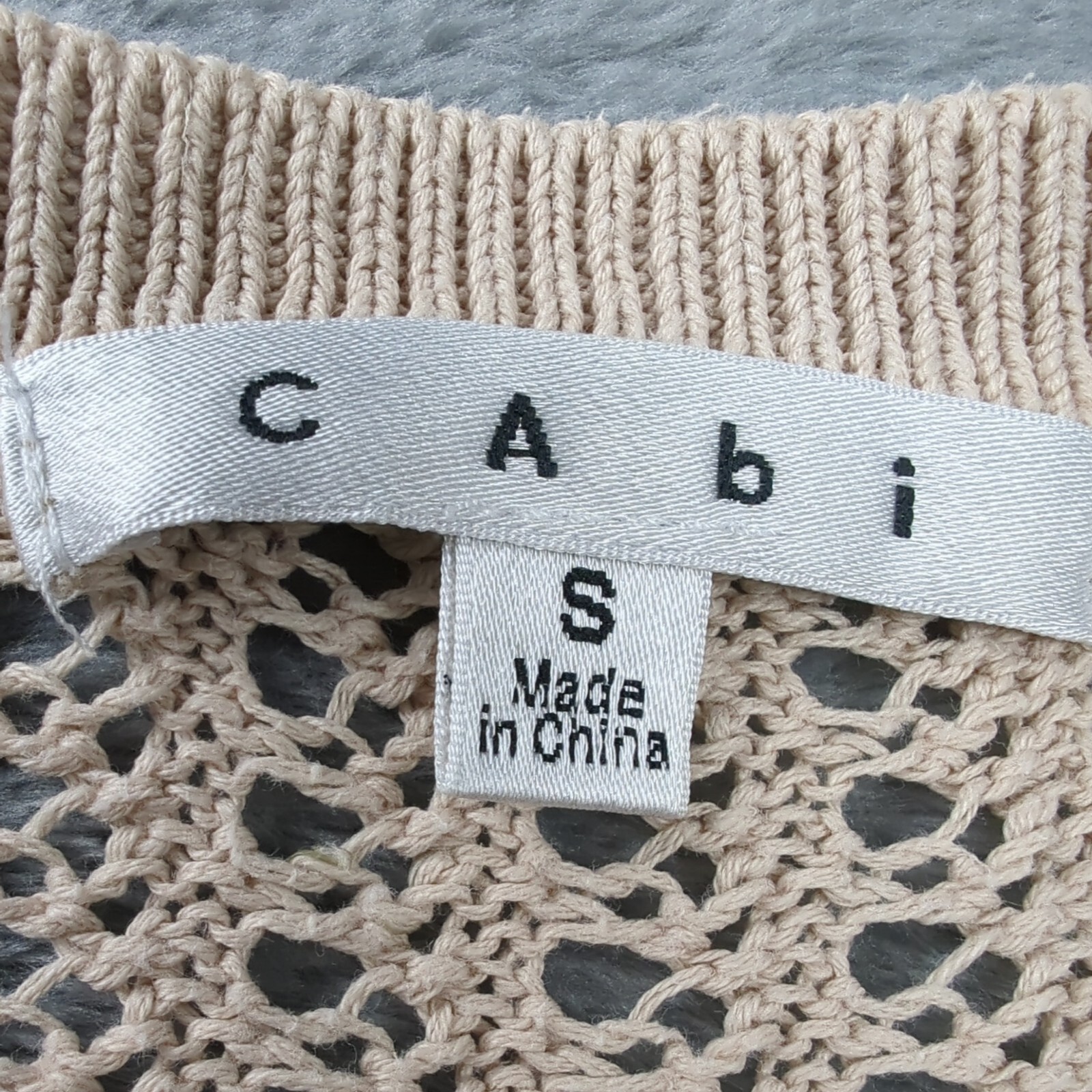 Cabi 292 Pullover Fling Fringe Crochet Sweater Small… Gem