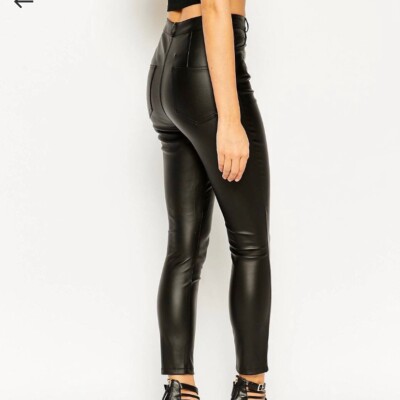 ASOS Leather Look Black Skinny Onlye worn once