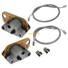 Front Brake Calipers W/Lines for Polaris Trail Boss 325 330 2001 2002 2003 2004
