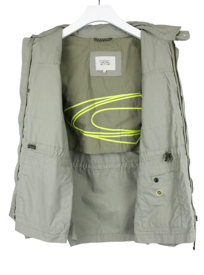 Camel Active Chaqueta Hombre (Eu) 52 Capucha Oculta Verde Militar Bolsillo Full - Imagen 4 de 4