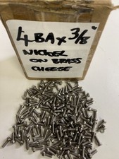 Nickel BA Cheese Screws On Brass Head Machine Bolt Slotted Steam 4BA x 3/8"