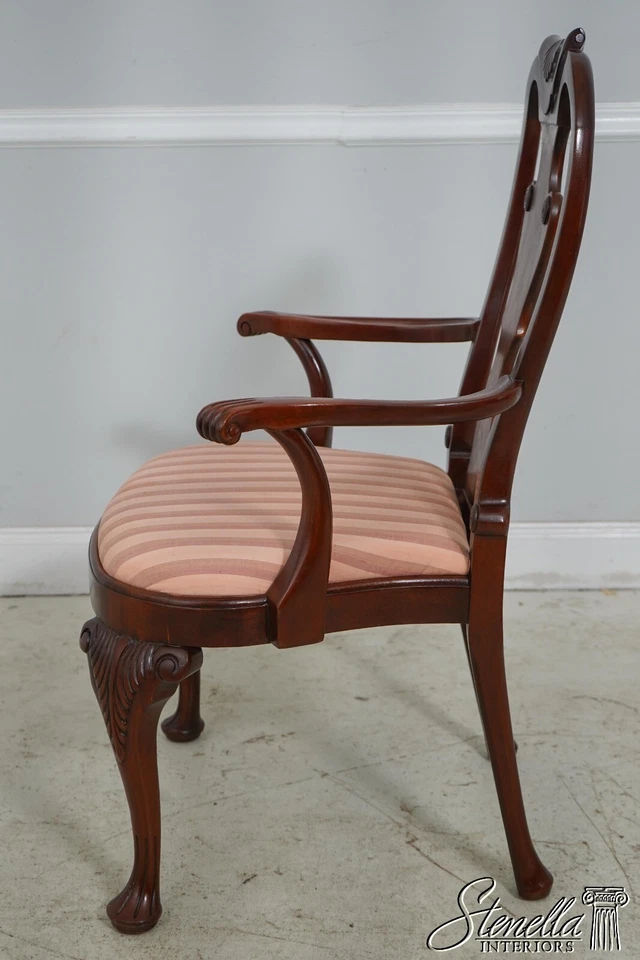 64715EC: Pair of BAKER Historic Charleston Mahogany Dining Room Arm Chairs - Image 4 of 4